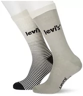 Skarpetki męskie - Levi's Klasyczne skarpety z logo unisex (2 sztuki), Black Grey Combo., 43 EU - miniaturka - grafika 1