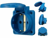 Gniazdka elektryczne - Gniazdo Tablicowe Wtyczkowe Klapka Schuko 230V 16A - miniaturka - grafika 1