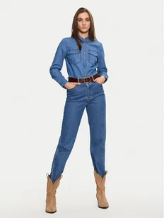 Sisley Koszula jeansowa 5FV6LQ028 Niebieski Regular Fit - Koszule damskie - miniaturka - grafika 1