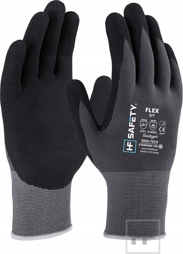 Rękawice robocze HF-Safety FLEX mocne NAT_LUKCAR rozmiar 6 - XS 1 PAR