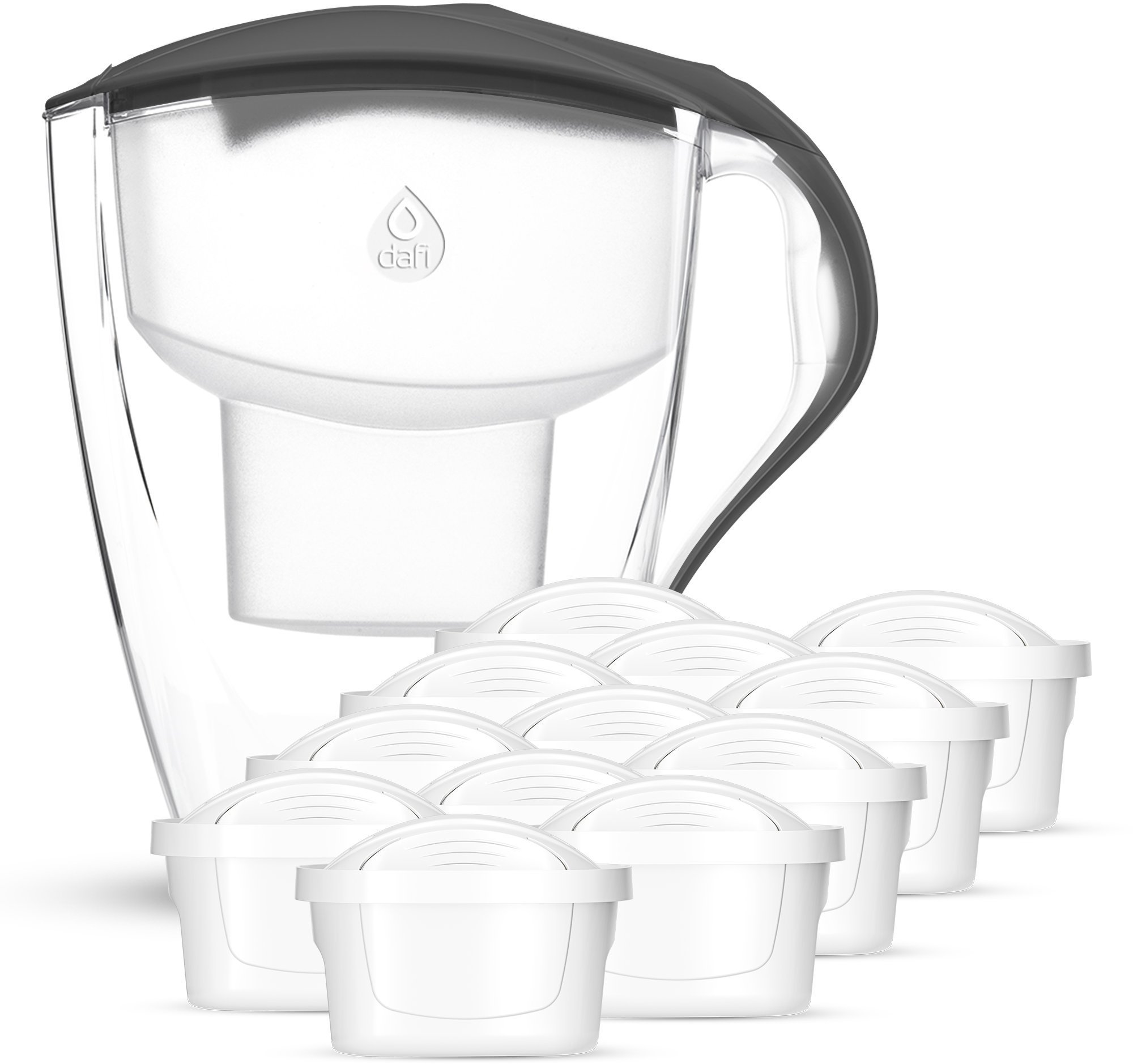 Zestaw dzbanek filtrujący Dafi OMEGA czarny 4 l manualny 12 wkładów Unimax