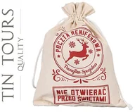 Opakowania i torebki na prezenty - WOREK ŚWIĄTECZNY "RENIFER" 30x22 cm - miniaturka - grafika 1