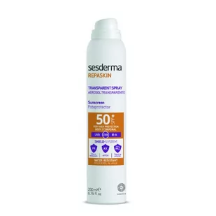 SesDerma REPASKIN TRANSPARENT SPRAY Przeciwsłoneczny spray SPF 50 200 ml - Pozostałe kosmetyki - miniaturka - grafika 1