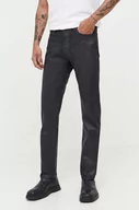 Spodnie męskie - Levi's spodnie bawełniane 501 54 kolor czarny dopasowane - miniaturka - grafika 1