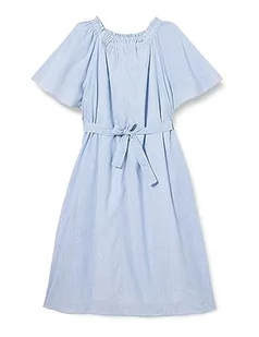 Mimo Dziewczęca letnia sukienka na co dzień, Jasnoniebieskie, cienkie paski, 116 cm - Sukienki - miniaturka - grafika 1