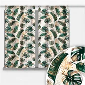 Zasłony - ZASŁONY GOTOWE 2 SZT KOMPLET ZASŁON DO KUCHNI 70X160 TUNEL ZASŁONA WZÓR 050 - miniaturka - grafika 1