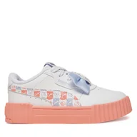 Buty dla dziewczynek - Sneakersy Puma Carina 3.0 HK&FR PS 401419 01 Biały - miniaturka - grafika 1