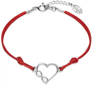 Bransoletka serduszko ze znakiem nieskończoność - Bransoletki - miniaturka - grafika 1