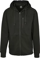 Kurtki męskie - Southpole Męska kurtka Taped Tech Fleece Full Zip Hoody, bluza dla mężczyzn dostępna w 3 kolorach, rozmiary S - XXL, czarny, S - miniaturka - grafika 1