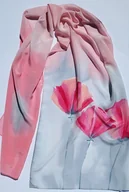 Apaszki i szaliki damskie - Szal jedwabny malowany - miniaturka - grafika 1