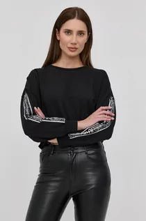 Bluzy damskie - LIU JO bluza damska kolor czarny gładka - grafika 1