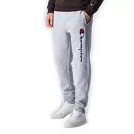 Spodenki męskie - Champion Legacy Authentic Pants-Logo Powerblend Fleece Rib Cuff męskie spodnie dresowe, Grigio Melange, M - miniaturka - grafika 1