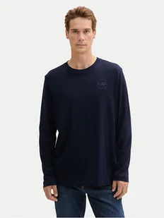 Tom Tailor Longsleeve 1043992 Granatowy Regular Fit - Koszulki męskie - miniaturka - grafika 1