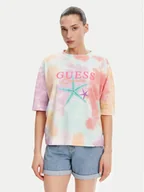 Koszulki i topy damskie - Guess T-Shirt E5GI00 K8G01 Kolorowy Oversize - miniaturka - grafika 1