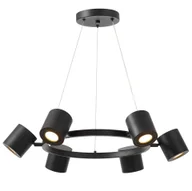 Lampy sufitowe - NOWOCZESNA LAMPA WISZĄCA CZARNA BOLT W6 - miniaturka - grafika 1