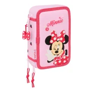 Piórniki - Piórnik potrójny Minnie Mouse Naive Różowy 12,5 x 19,5 x 5,5 cm 37 Części - miniaturka - grafika 1