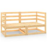 Fotele i krzesła ogrodowe - vidaXL Ogrodowe siedziska narożne 2 szt. lite drewno sosnowe 805675 - miniaturka - grafika 1