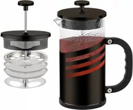 Zaparzacze i kawiarki - Zaparzacz szklany do kawy herbaty mięty 1L czarny - miniaturka - grafika 1