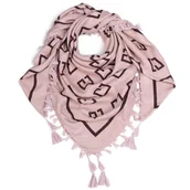 Apaszki i szaliki damskie - Chusta damska apaszka GEOMETRIC GRACE PINK - miniaturka - grafika 1