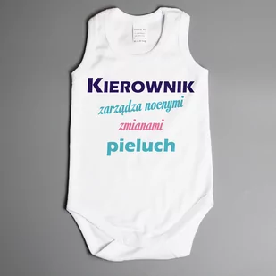 Kierownik zarządza nocnymi zmianami pieluch - body na ramiączkach - Body dla niemowląt - miniaturka - grafika 1
