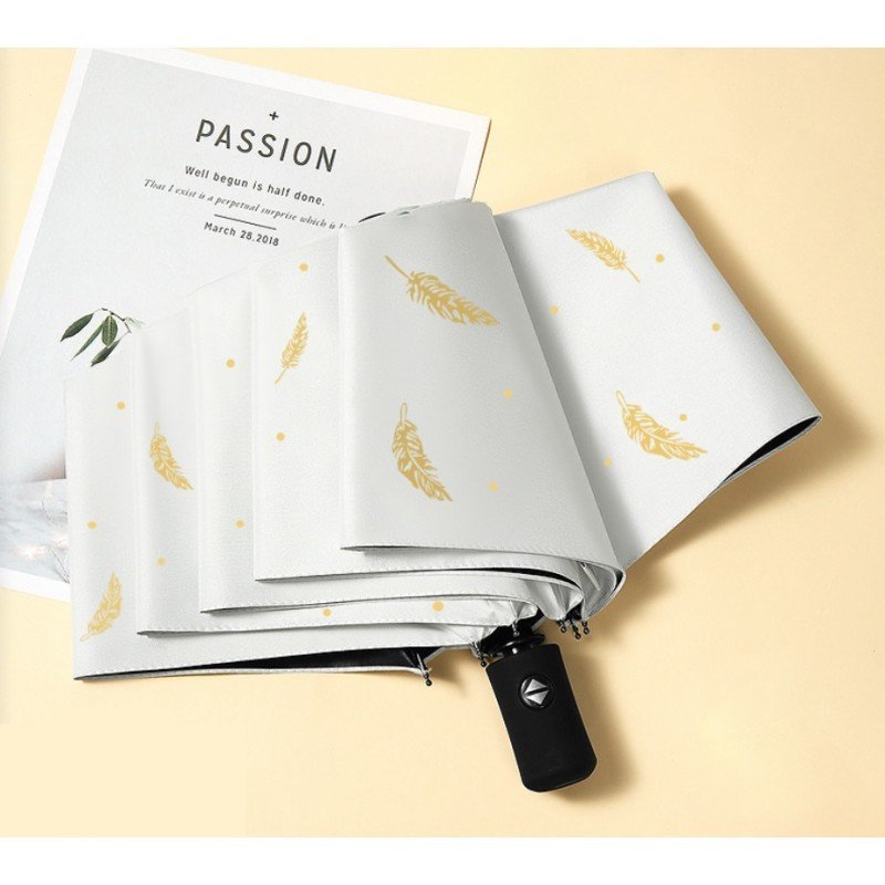 Parasol Umbrella Automat Listki Złote Par08B