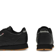 Sneakersy męskie - Sneakersy Reebok Classic Leather 100008493 Czarny - miniaturka - grafika 1