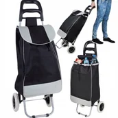 Akcesoria podróżnicze - WÓZEK NA ZAKUPY ZAKUPOWY NA KÓŁKACH TORBA DUŻY HIT PREZENT - miniaturka - grafika 1