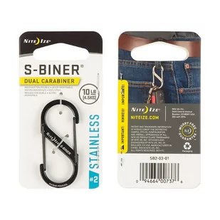 Nite Ize - S-Biner #2 - Czarny - SB2-03-01 - Sprzęt wspinaczkowy - miniaturka - grafika 1