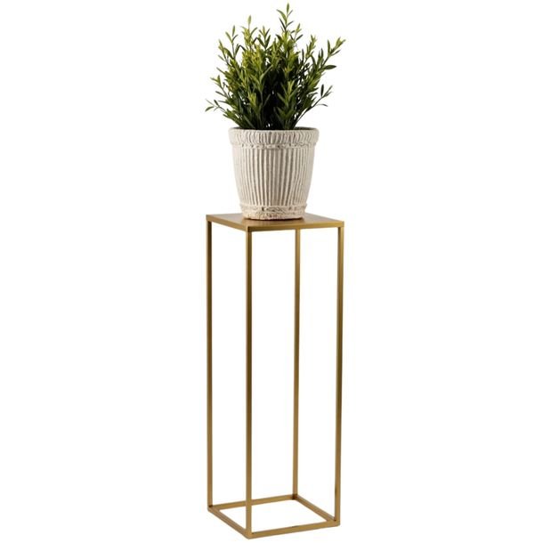 Kwietnik metalowy stojący loft złoty 80 cm stojak na kwiaty FRAMADO Polska