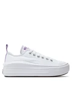 Buty dla dziewczynek - Converse Trampki Chuck Taylor All Star Move Color Pop Platform 271717C Biały - miniaturka - grafika 1