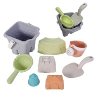 Zabawki do piasku - WOOPIE GREEN Zestaw do Piasku w Wiaderku Wieża 8 el. BIODEGRADOWALNY ORGANICZNY MATERIAŁ - miniaturka - grafika 1