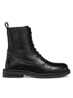 Botki damskie - Geox Botki D Serilda D56WYG 00043 C9999 Czarny - miniaturka - grafika 1