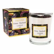 Świece - Świeca zapachowa w szkle DELUXE, paczula i cytrusy, 200 g - miniaturka - grafika 1