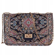 Torebki damskie - Torebka Damska Mała Na Ramię Crossbody Łańcuszek Ekoskóra Orientalne Wzory - miniaturka - grafika 1