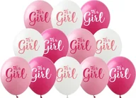 Balony i akcesoria - Balony gumowe z nadrukiem It's a Girl (12 szt.) - miniaturka - grafika 1