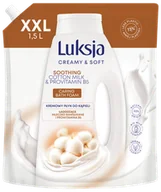 Kosmetyki do kąpieli - Pielęgnujący płyn do kąpieli z mleczkiem bawełnianym Luksja 1500 ml Zapas - miniaturka - grafika 1