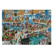 Puzzle - Heye Puzzle 1000 Szalony Chaos w kasynie + plakat - - miniaturka - grafika 1