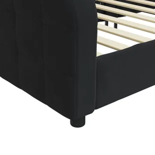 Sofa z funkcją spania, czarna, 90x200 cm, obita aksamitem Lumarko! - Łóżka Sofa z funkcją spania, czarna, 90x200 cm, obita aksamitem Lumarko! - Łóżka - miniaturka - grafika 7