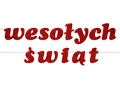 Ozdoby bożonarodzeniowe - Girlanda z filcu napis Wesołych Świąt - 10 m - miniaturka - grafika 1