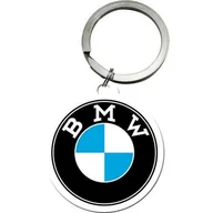 Moda i Uroda OUTLET - Nostalgic-Art 48033 - BMW - logo, breloczek do kluczy okrągły, 4 cm, kolorowy, 4 cm, Retro - miniaturka - grafika 1