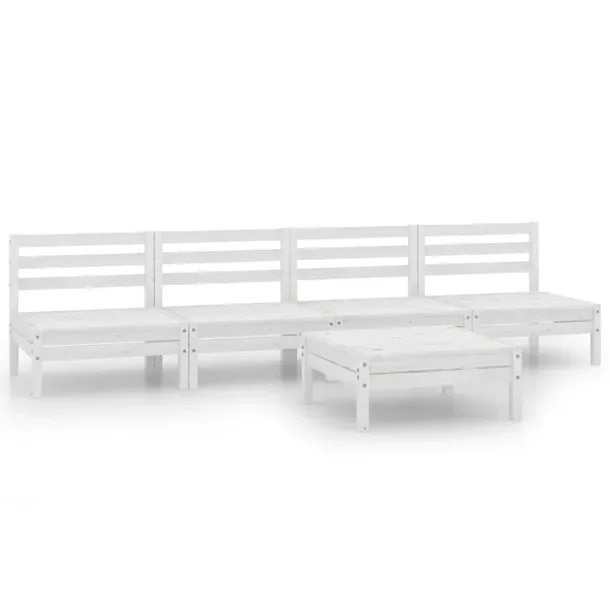 Zestaw wypoczynkowy ogrodowy Relax&Chat lite drewno białe 63,5x62,5 cm