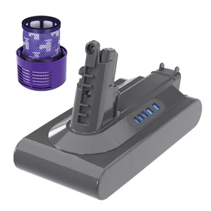 Odkurzacz akumulatorowy, kompatybilny z Dyson V6 V7 V8 V10, długotrwała moc, filtr V10 6000 mAh - Filtry do odkurzaczy - miniaturka - grafika 1