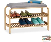 Szafki na buty - relaksacyjna ławka na buty z siedziskiem na 3-6 par butów - miniaturka - grafika 1