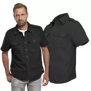 Odzież taktyczna i umundurowanie - Koszula z krótkim rękawem BRANDIT Vintage Shirt - Czarna - miniaturka - grafika 1