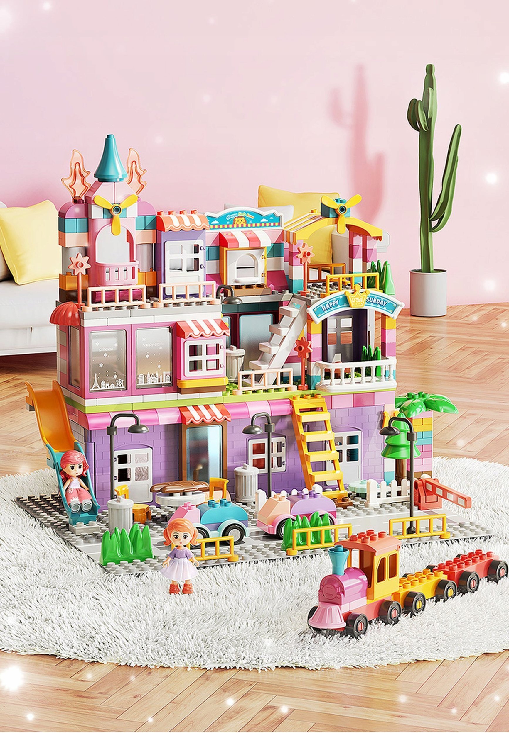 Klocki konstrukcyjne willa dziewczÄca 400 elementÃ³w