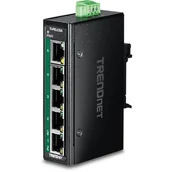 Switche - Trendnet TI-PELC50 łącza sieciowe Nie zarządzany Fast Ethernet (10/100) Obsługa PoE Czarny TI-PELC50 - miniaturka - grafika 1