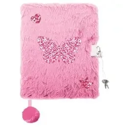 Pamiętnik A5 Włochacz z kłódką My Little Friend Shiny Butterfly 96 k. - ST-Majewski - Notesy i bloczki - miniaturka - grafika 1