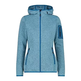 CMP damska kurtka Knit-Tech ze stałym kapturem, Anice-Jade-B.Blue, 52 - Kurtki damskie - miniaturka - grafika 1