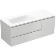 Szafki łazienkowe - Mexen Orio szafka łazienkowa 120 cm z umywalką Vela lewą, 2S, 1D, szara mat/biała mat - 91A13-12047-3-BBFFF62-W23L01 - miniaturka - grafika 1