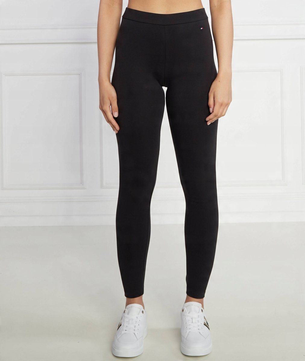 Tommy Hilfiger Legginsy Heritage WW0WW37347 Czarny Slim Fit r. L
